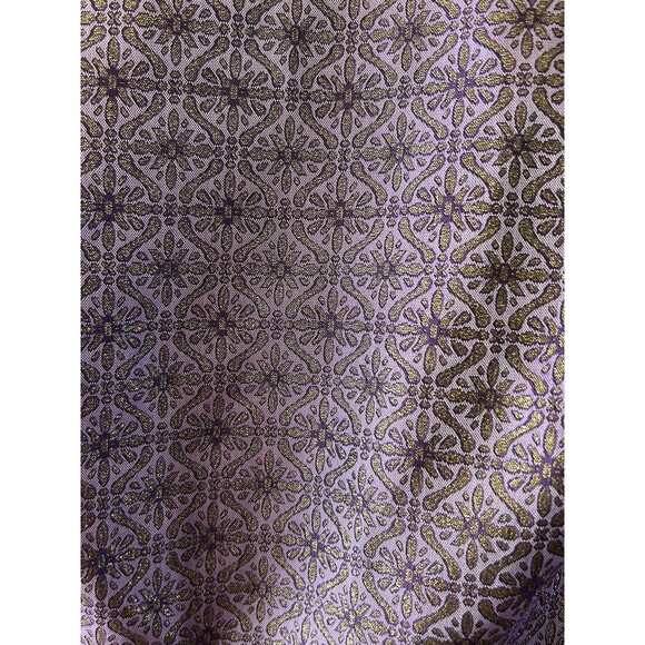 Wendy Bird Erin Fetherston Size 4 Sleeveless Purple Gold Cut Out Bow Dress - Picture 10 of 14